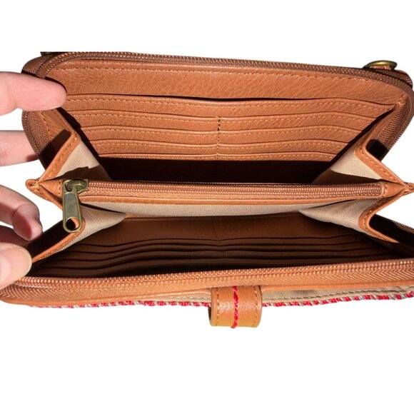 The Sak Sunset Stripe Classics Tote Purse Bag Iris Large Smartphone Wallet - Picture 6 of 12